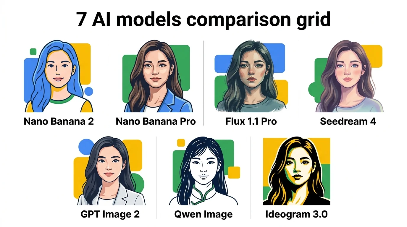 Vergleich aller 7 KI-Bildmodelle mit identischem Prompt