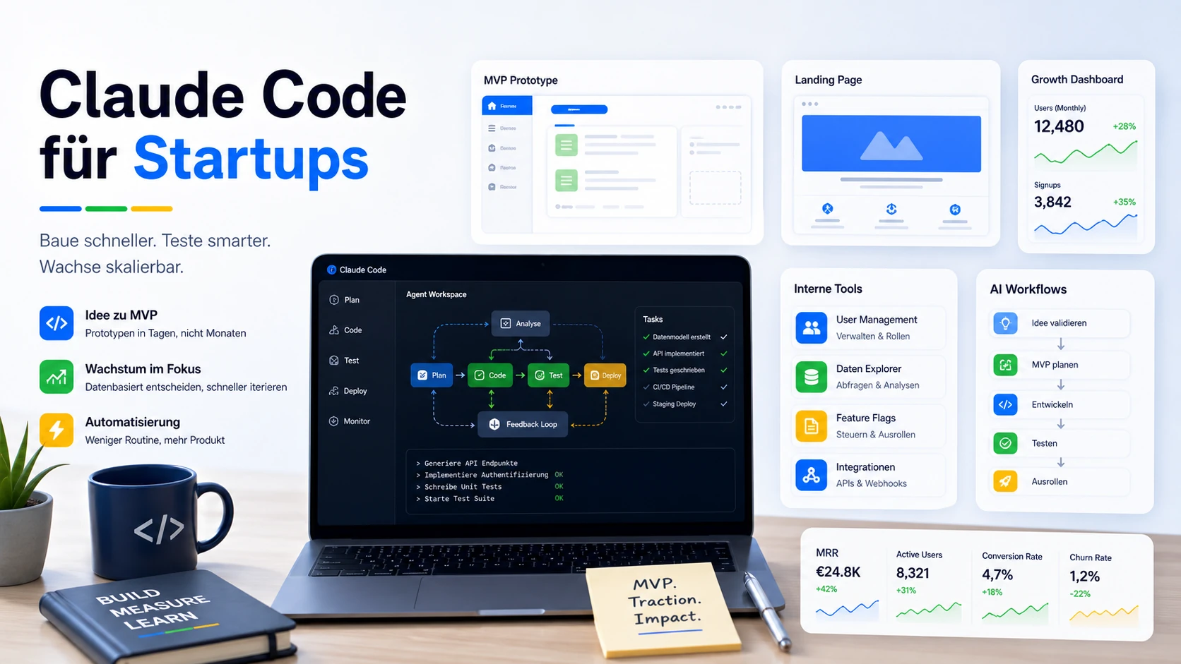 Claude Code für Startups: MVPs, Landingpages & interne Tools - Featured Image