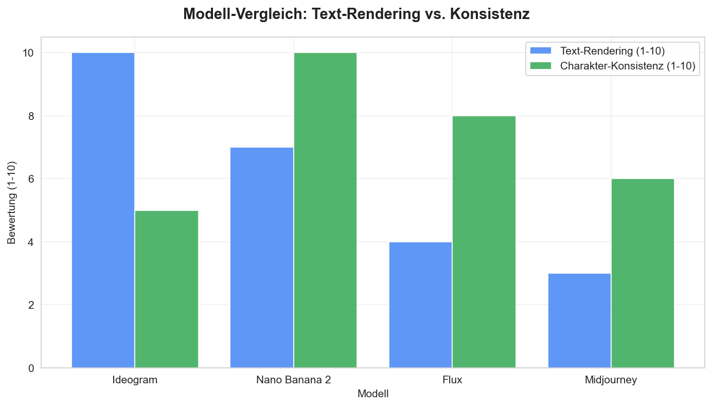 Vergleich: Text-Rendering vs. Konsistenz