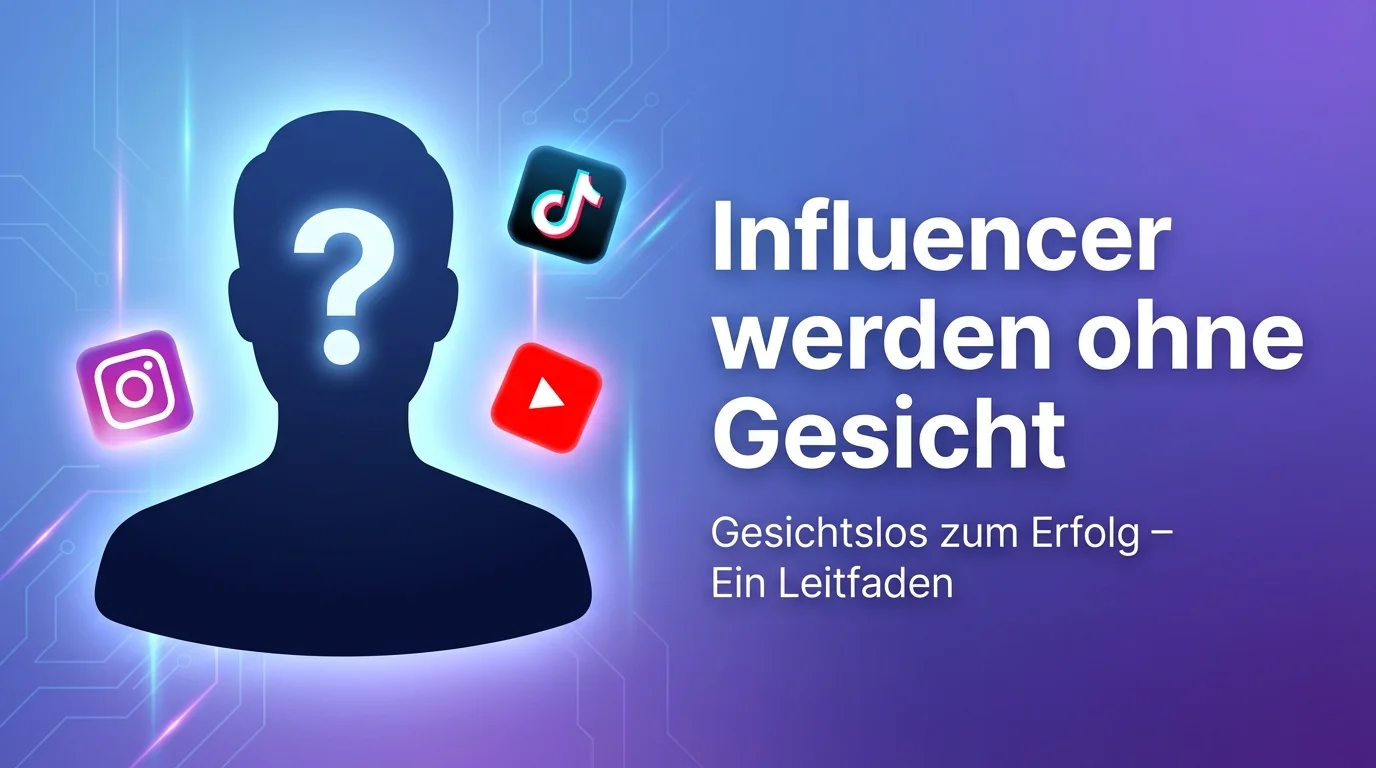 Influencer werden ohne Gesicht - Thumbnail