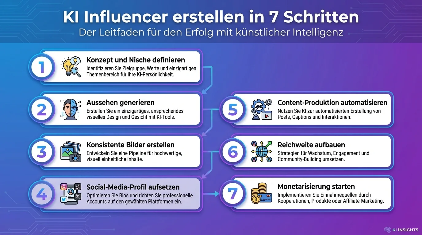 KI Influencer erstellen in 7 Schritten -- Von Konzept bis Monetarisierung