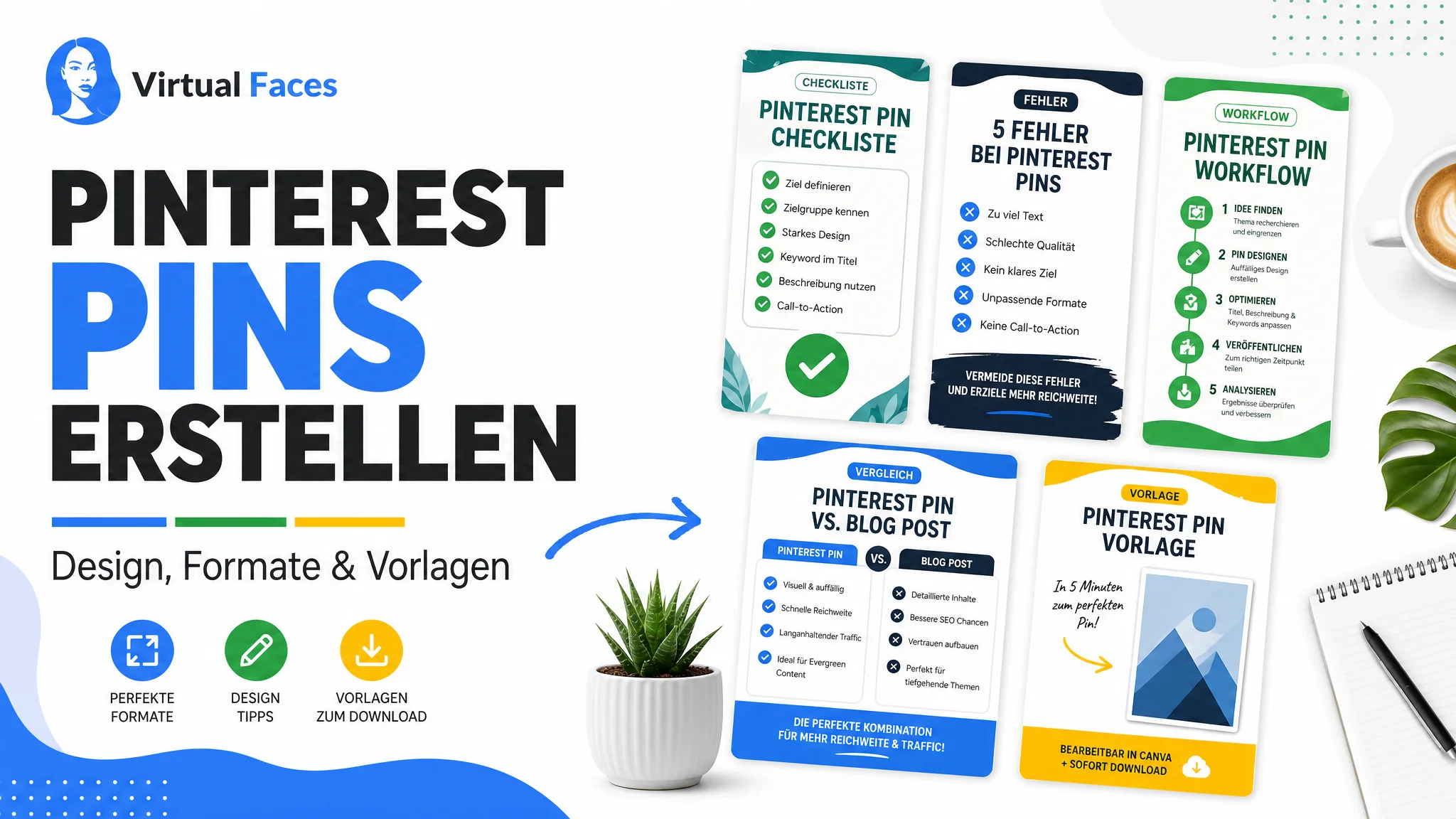 Pinterest Pins erstellen - Design, Formate und Vorlagen