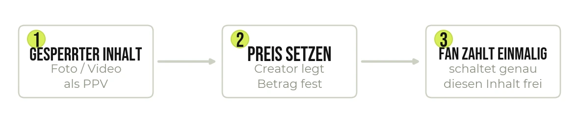 Pay-per-View (PPV) in drei Schritten erklärt.