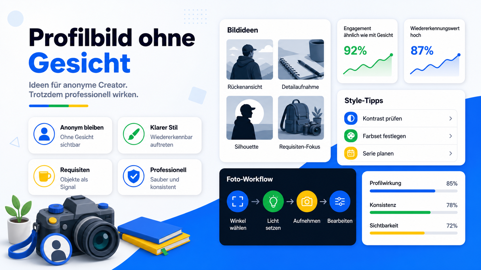 Profilbild ohne Gesicht: Ideen für anonyme Creator (2026)