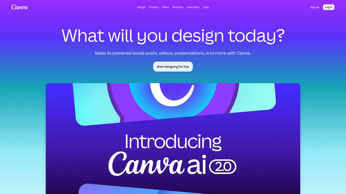 Canva – Design-Tool für Grafiken, Posts und Thumbnails.